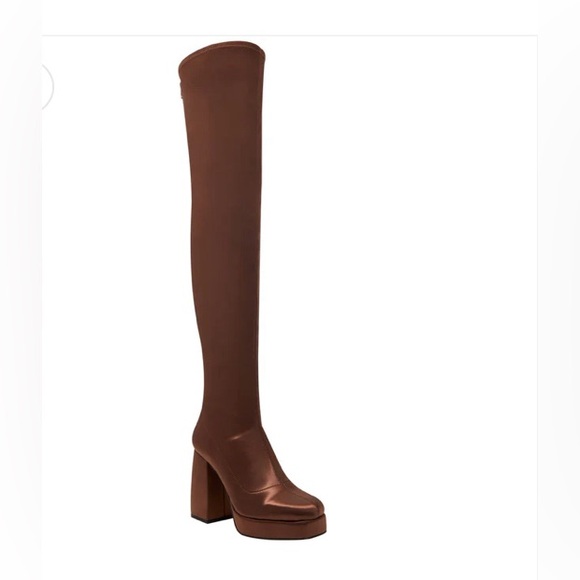 Katy Perry “The Uplift OTK Boot” Brown Platform Knee-High Boots - Picture 1 of 5